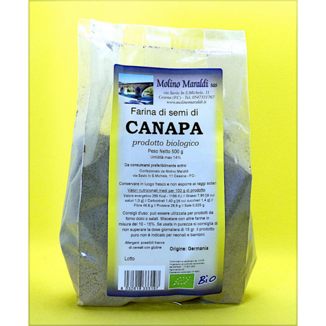 Farina di Canapa Bio 500 gr Maraldi