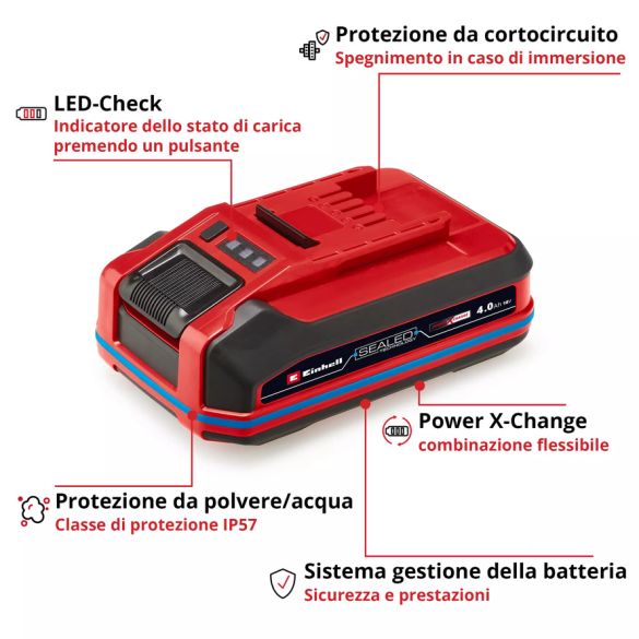 Batteria 18V 4,0Ah SEALED PXC Plus A1 EINHELL