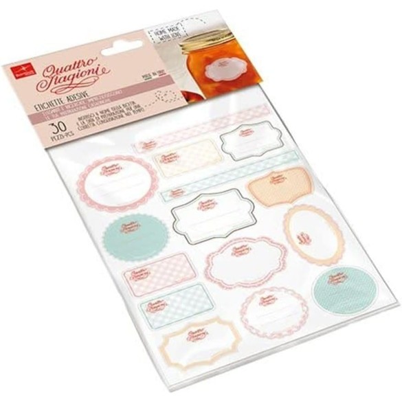 30 Etichette Adesive per Barattoli Bormioli