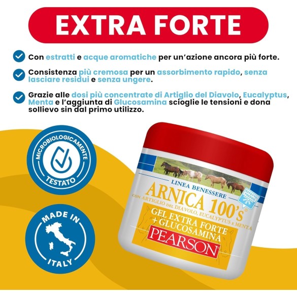 Arnica 100's Gel Extraforte Effetto Freddo Glucosamina Pearson 500ml