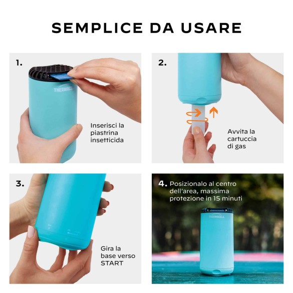 Thermacell Mini Halo Dispositivo Antizanzare Blu