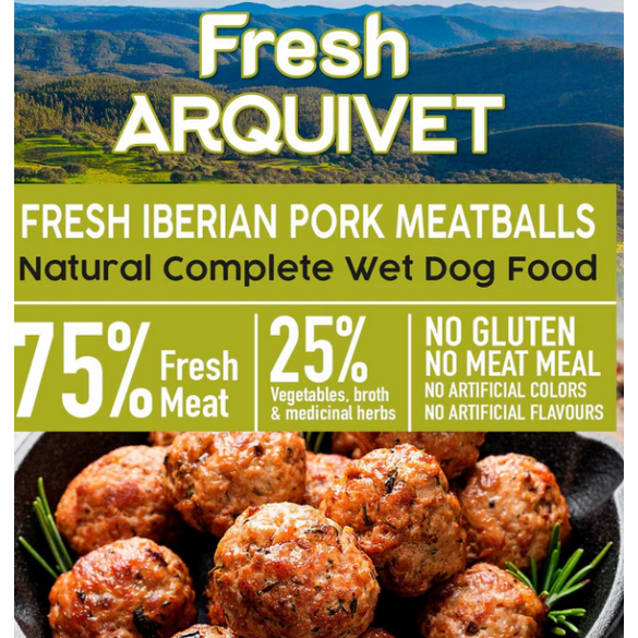 Umido Cane - Polpette di maiale 400 gr Arquivet Fresh