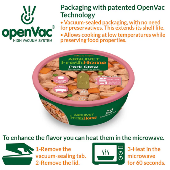 Umido Cane - Stufato maiale 280 gr Arquivet Fresh