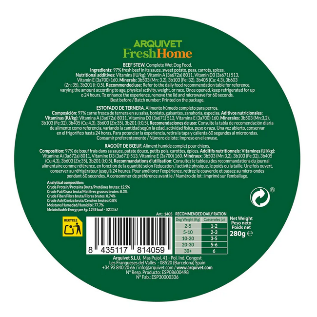 Umido Cane - Stufato manzo 280 gr...