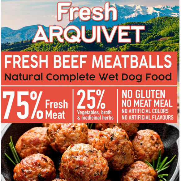 Umido Cane - Mini Polpette di manzo 200 gr Arquivet Fresh