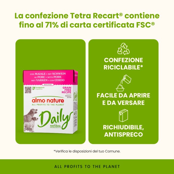 Almo Nature Daily Mousse Maiale 380 gr