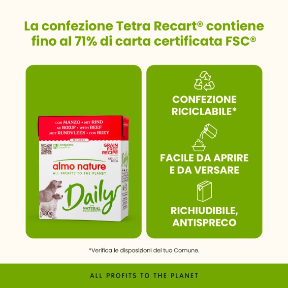 Almo Nature Daily Mousse Manzo 380 gr