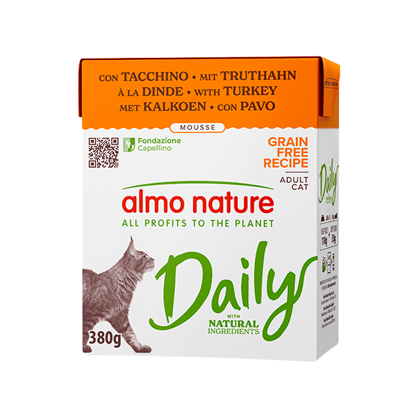 Gatto - Almo Nature Daily Mousse Tacchino 380 gr