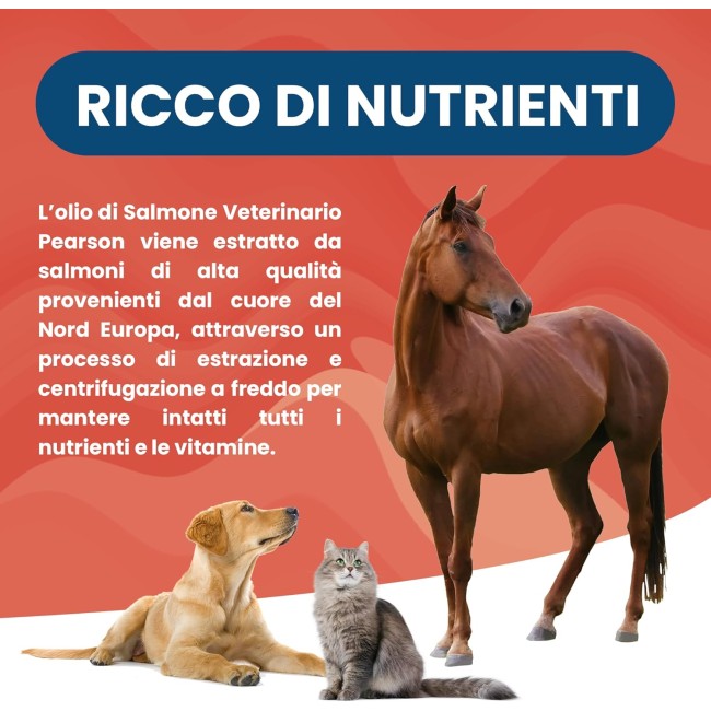 Olio salmone 1LT per Animali Pearson