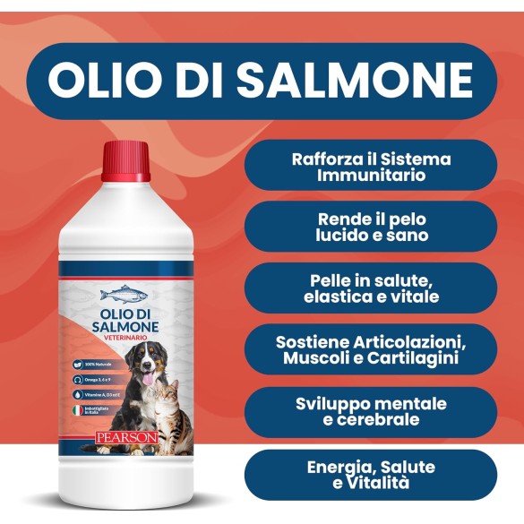 Olio salmone 1LT per Animali Pearson