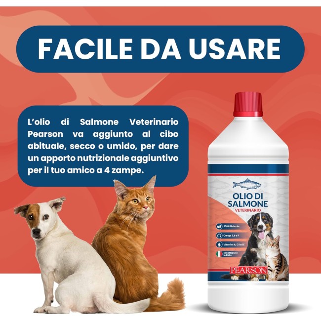 Olio salmone 1LT per Animali Pearson