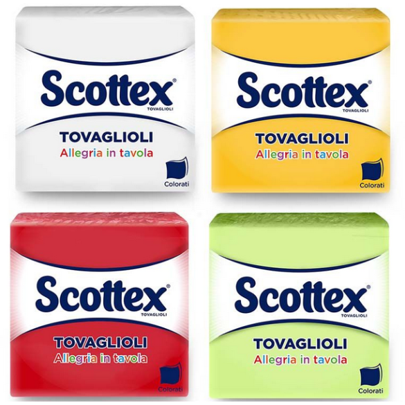 Tovaglioli 2 Veli 33pz Fantasie Assortite Scottex