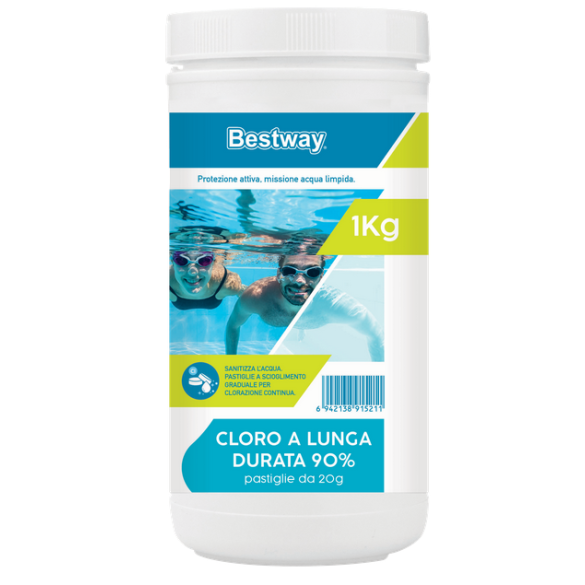 Cloro Pastiglie da 20 gr Disponibile nei Formati 1 - 5 Kg Bestway