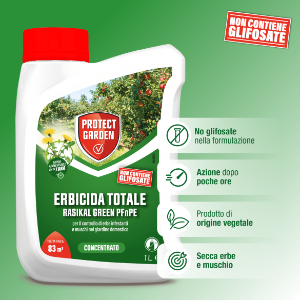 Rasikal Green PFnPE 1LT Erbicida Totale concentrato Protect Garden