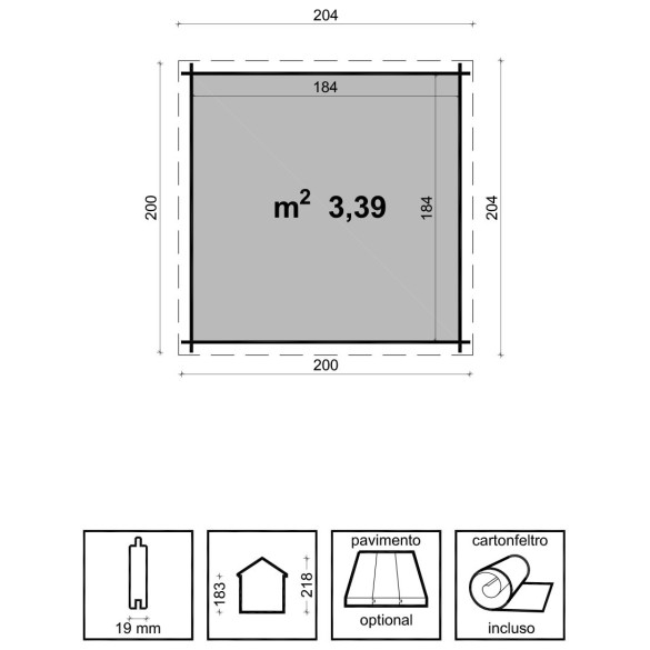 Casetta in Legno Birba Losa
