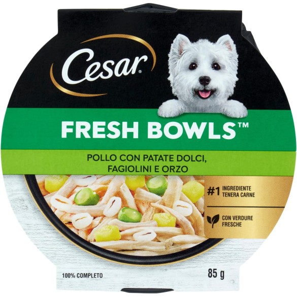 Cesar Fresh Bowls Cibo umido Cane Pollo, Patate 85 g