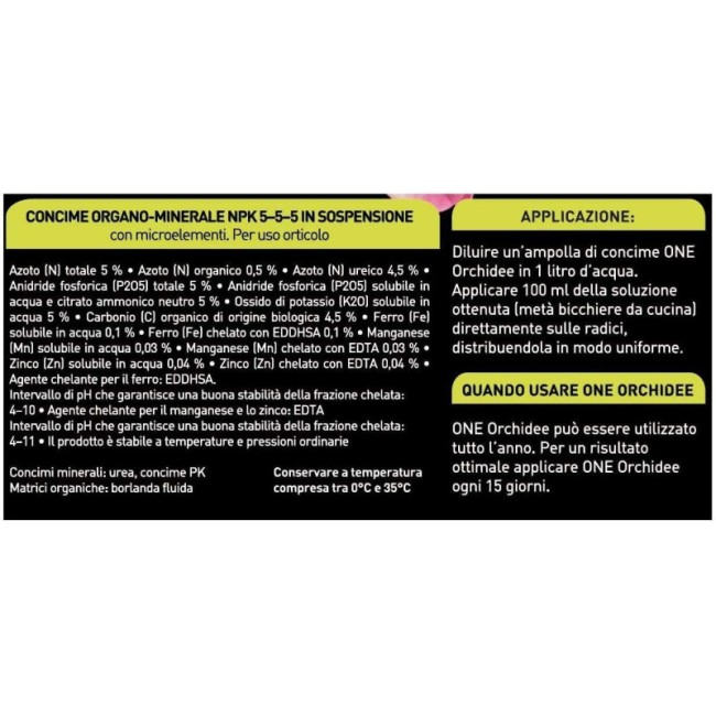 Concime One Per Orchidee 20 Ampolle 2 ml