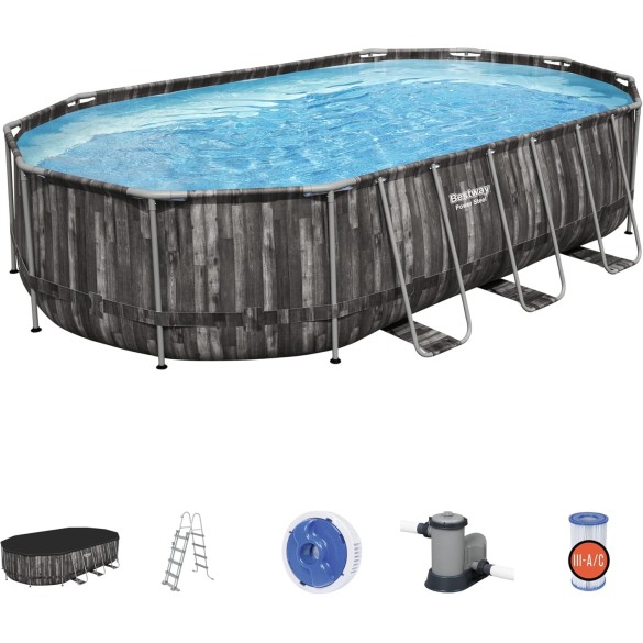 Piscina Frame Ovale 610x366x 122 cm cm Bestway