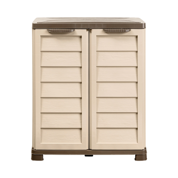 Armadietto Basso Riponi 76x46x89h Beige/Tortora Bama