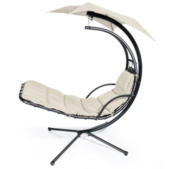 Lettino Dondolo Foglia Ecrù / Rosso