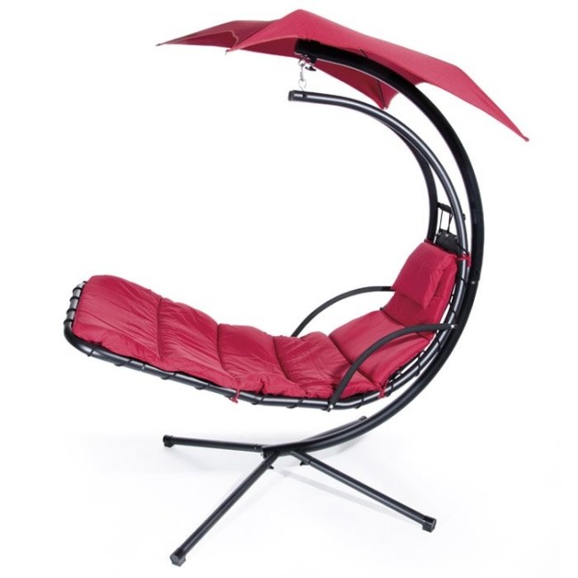 Lettino Dondolo Foglia Ecrù / Rosso