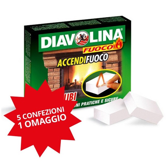 Diavolina Accendifuoco 5+1 Omaggio...