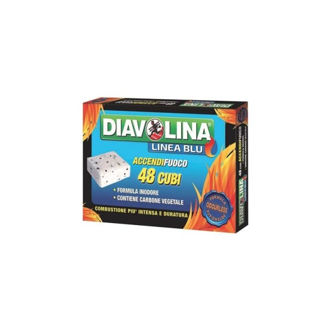 Diavolina Accendifuoco Linea Blu 48...