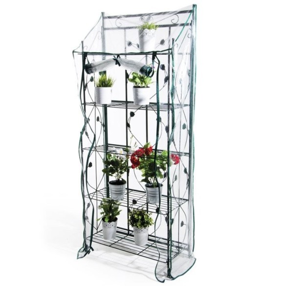 Scaffale Pieghevole in Metallo 75x34 cm H. 177 cm