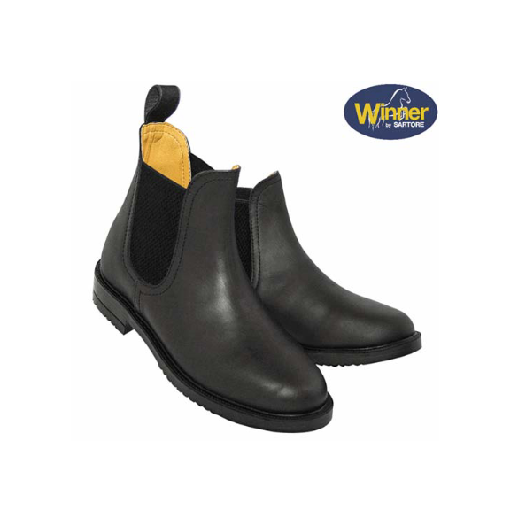 Stivaletto in Cuoio Nero - Marrone JODHPUR