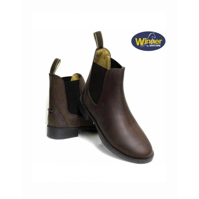 Stivaletto in Cuoio Nero - Marrone...