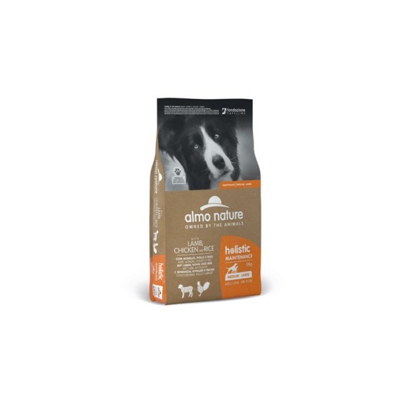 Almo Nature Cane Holistic M-L Agnello & Pollo Disponibile nei formati 2 - 12 Kg