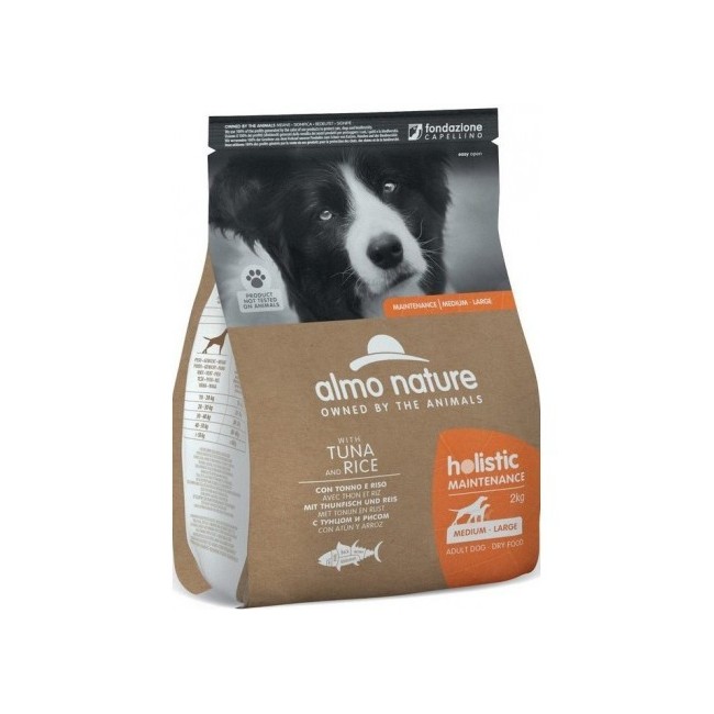 Almo Nature Cane Holistic M-L Tonno & Riso Disponibile nei formati 2 - 12 Kg