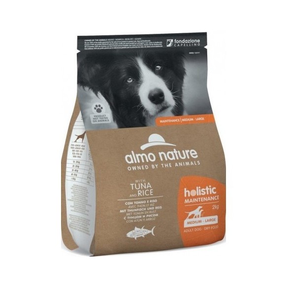 Almo Nature Cane Holistic M-L Tonno & Riso Disponibile nei formati 2 - 12 Kg