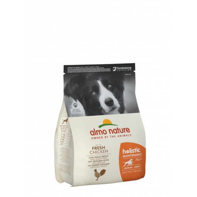 Almo Nature Cane Holistic Medium Pollo & Riso Disponibile nei formati 2 - 12 Kg