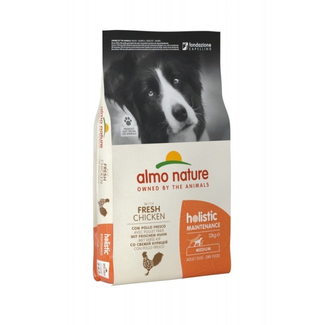 Almo Nature Cane Holistic Medium Pollo & Riso Disponibile nei formati 2 - 12 Kg