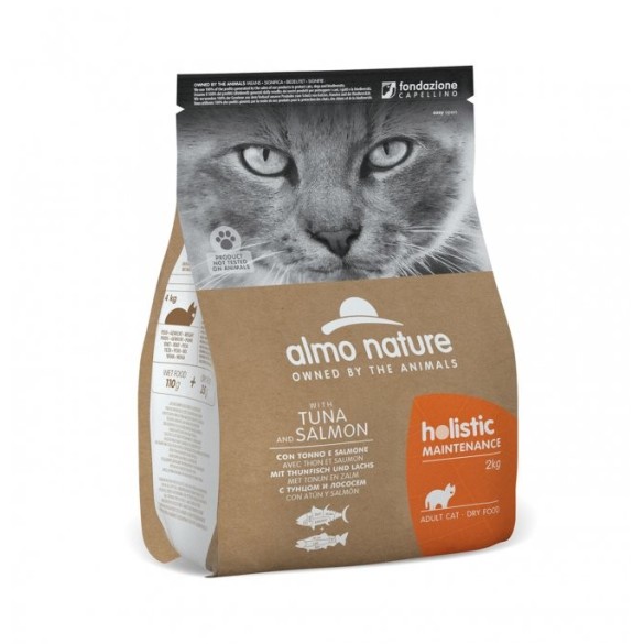 Almo Nature Gatto Holistic Tonno & Salmone Disponibile nei formati 400 gr - 2 Kg
