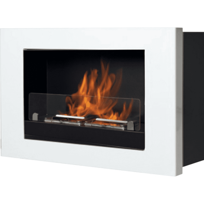 Biocamino da Parete mod. Treviso Acciaio/Bianco/Nero/Rosso