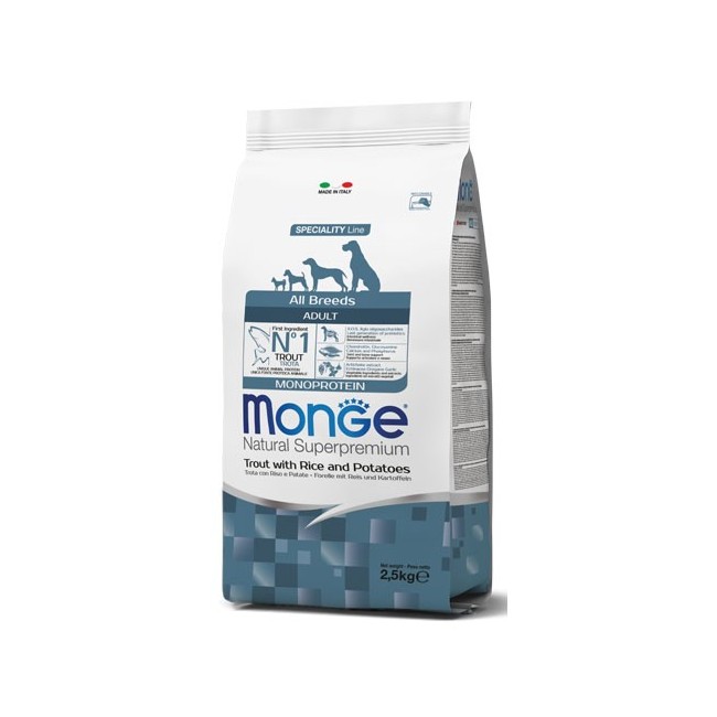 Cane - All Breeds Adult Trota Monge Disponibile nei formati 2,5 - 12 Kg