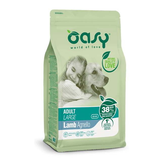 Cane Adult Large Agnello Da 3-12 kg. OASY