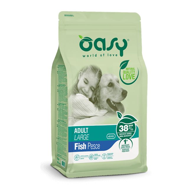 Cane Adult Large Pesce Da 3-12 kg. OASY