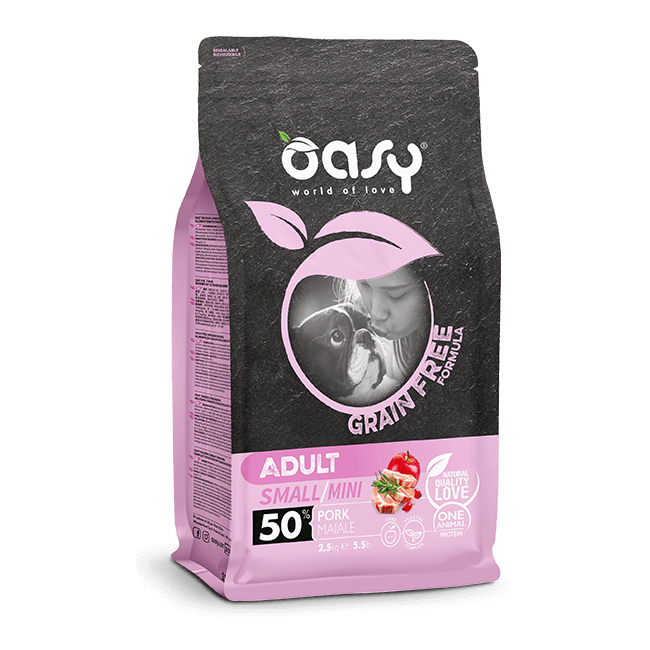 Cane Grain Free Adult Small/Mini Maiale Da 800 gr OASY