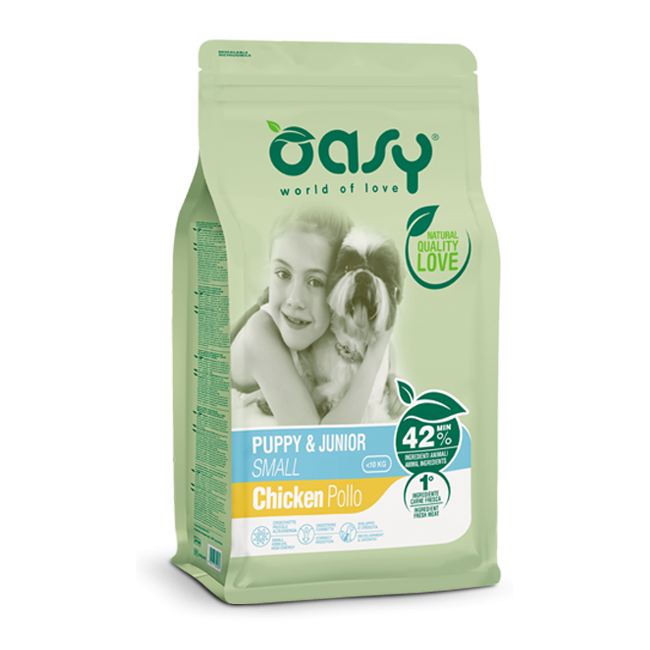 Cane Puppy & Junior Small Con Pollo Da 1-3 kg. OASY
