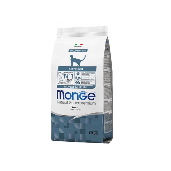 Croccantini Gatto - Trota Sterilised Monoprotein Monge