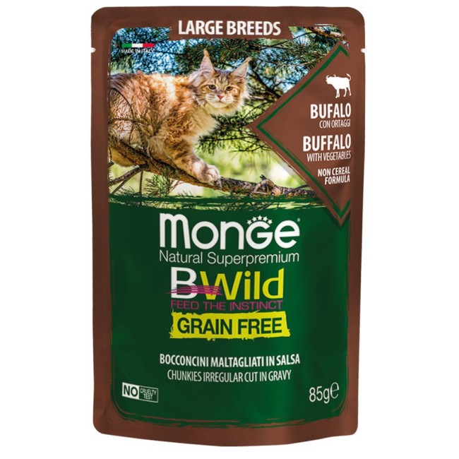 Gatto - Large Breeds Bufalo Bwild Monge Disponibile nei formati 85 - 100 gr