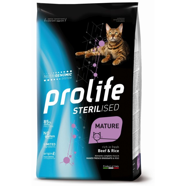 Gatto - Sterilised Mature Manzo & Riso Prolife