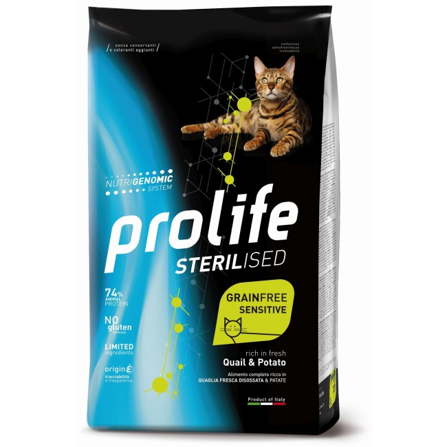 Gatto - Sterilised Sensitive Grain Free Quaglia & Patate Prolife