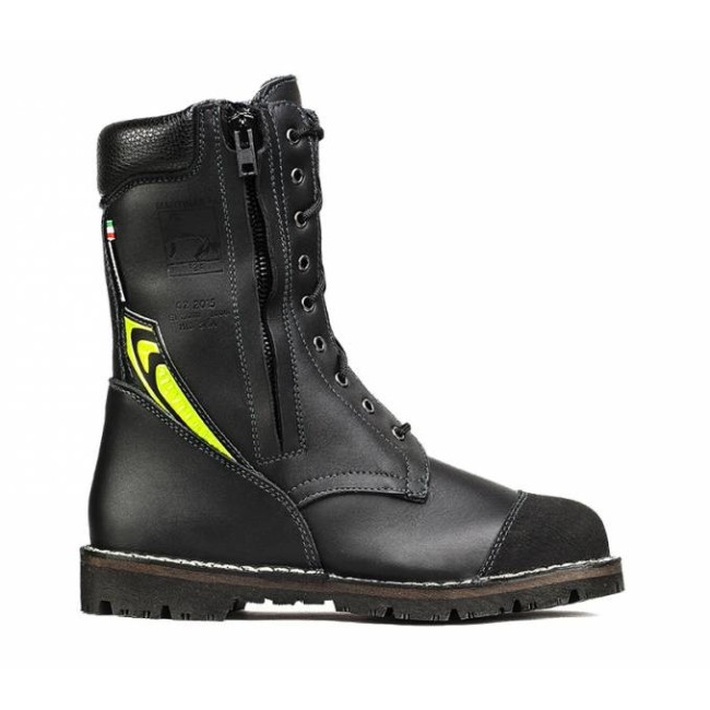 Stivale Vigile del Fuoco in Pelle Nero Taglie Assortite TREEMME