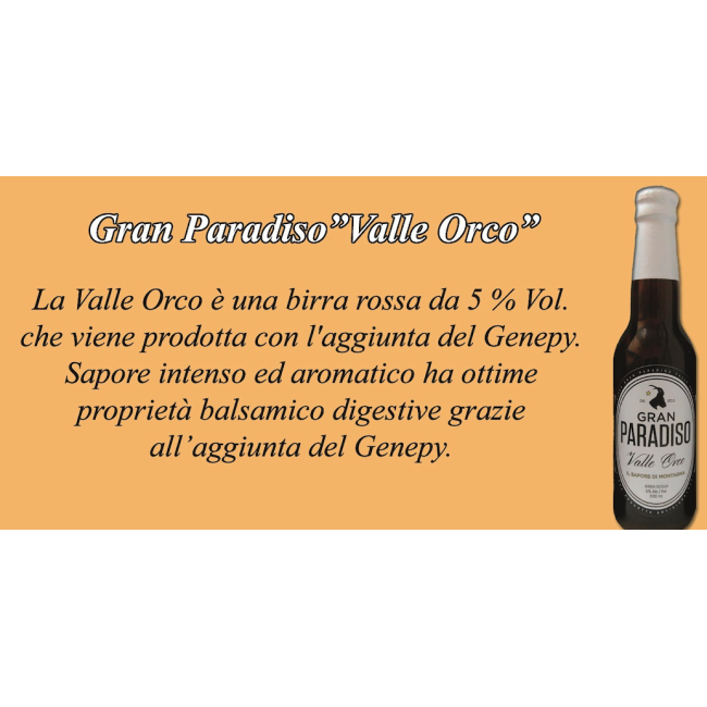 Birra Artigianale "VALLE ORCO" 330 ml