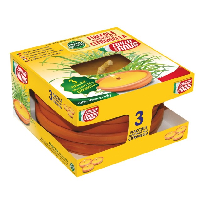 Fiaccola in Cotto Citronella cm 14 confezione da 3 pz