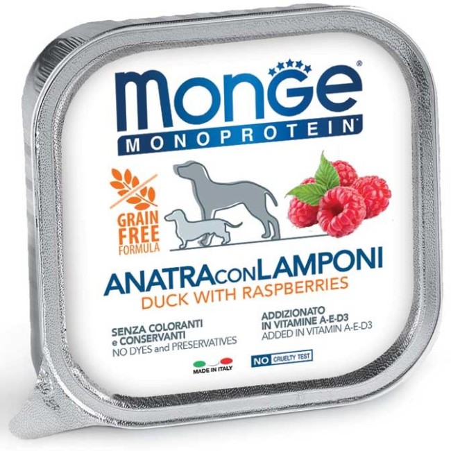 Cane - Anatra & Lamponi Special Fruits Monge 150 gr